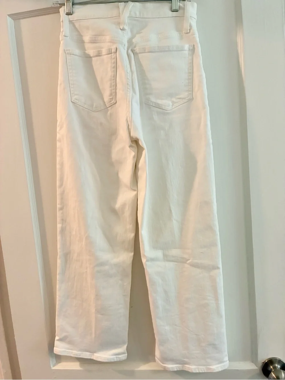 J CREW White Straight Leg High Rise Ankle Jeans 26